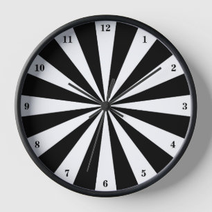 Reloj rayado negro, blanco de estallido