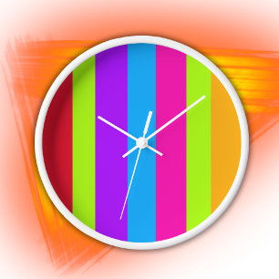 Reloj Rayas Neon Colorful