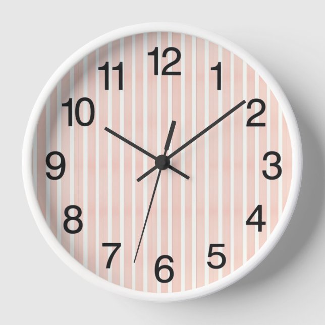 Reloj Rayas Rosa Suave (Anverso)