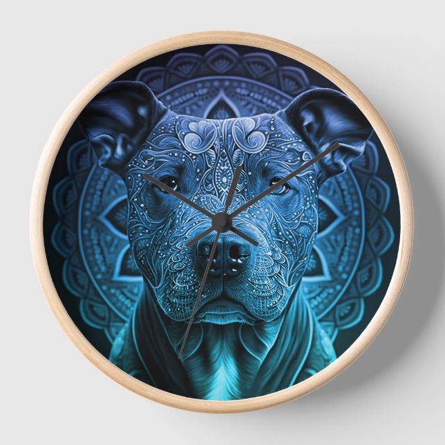 Reloj Raza de perro de Pittbull (Anverso)