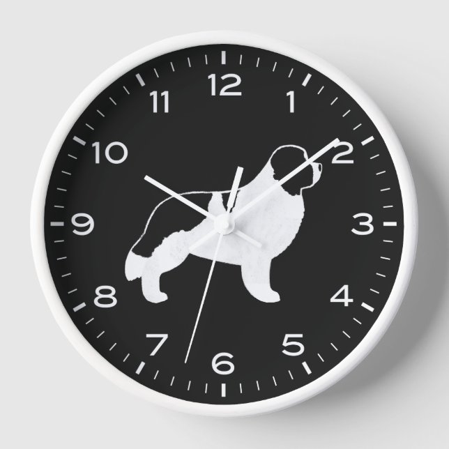 Reloj Raza de perro Landseer Newfoundland  (Anverso)