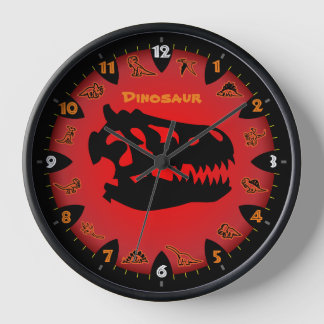 Reloj Red Hot Dinosaur Wall Clock