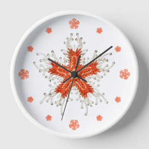 Reloj Red starfish vintage style Wall Clock