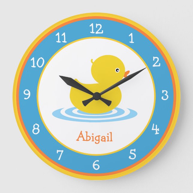 Reloj redondeado amarillo y azul de duque de cauch (Anverso)