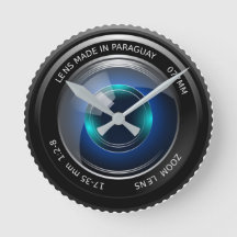 Reloj redondeado con diseño de lente zoom SLR