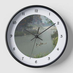 Reloj redondeado del río Lazy