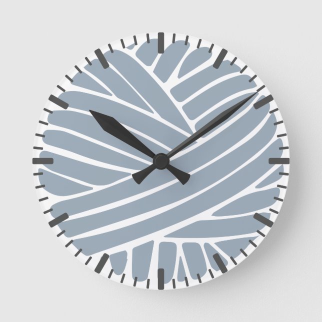 Reloj redondo Aleutian Minimal de yarn moderno (Anverso)