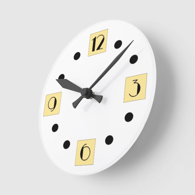 Reloj redondo Art Deco (Ángulo)