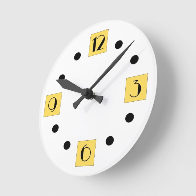 Reloj redondo Art Deco (Ángulo)