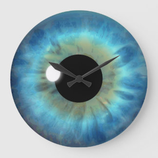 Reloj redondo de encargo grande del globo del ojo