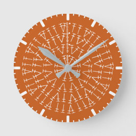 Reloj redondo de fondo de gráfico cruzado de Naran