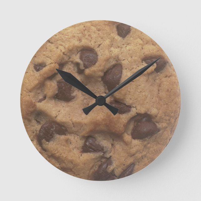 Reloj redondo de galleta de chocolate (Anverso)