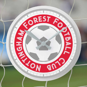 Reloj redondo de hincha o hincha de fútbol