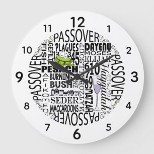 Reloj redondo de la pascua grande "Dayenu"