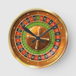 Reloj redondo de la rueda de ruleta