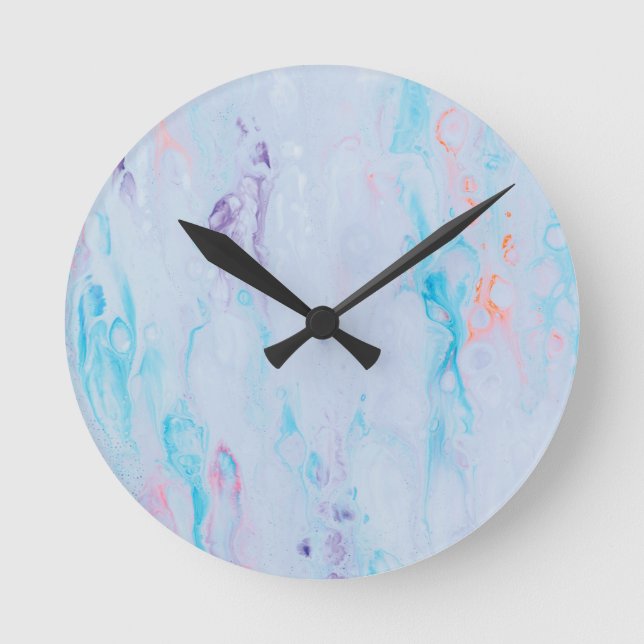 Reloj redondo de pared acrílico de 8" de piedra de (Anverso)