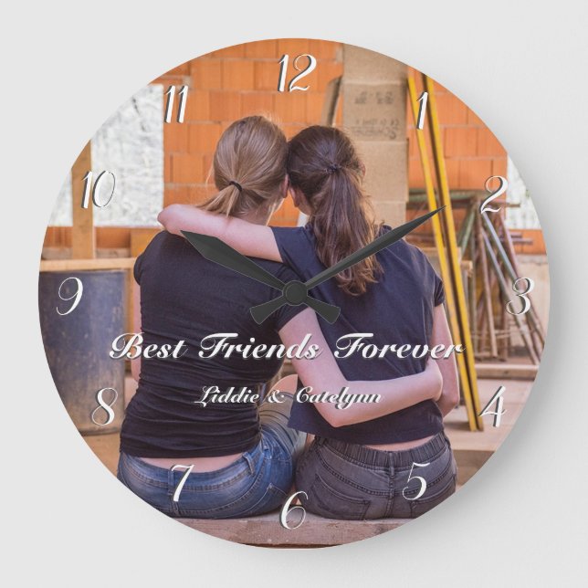 Reloj redondo de Personalizado fotográfico de los  (Anverso)