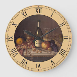 Reloj redondo de pintura de vida residual vintage