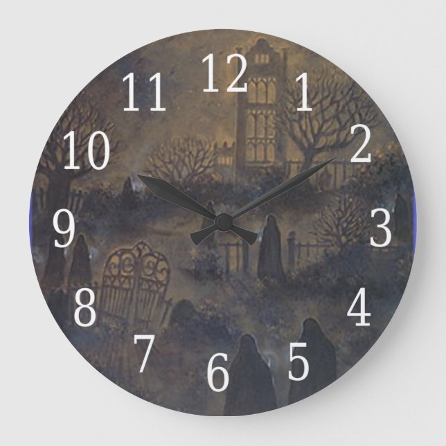 Reloj redondo de zombies (Anverso)