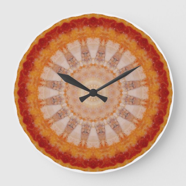 Reloj redondo del diseño de la pizza (Anverso)