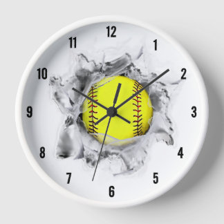 Reloj redondo del ventilador del Sofball Sports