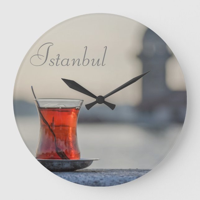 Reloj redondo. Fotografía de Estambul - Té turco. (Anverso)