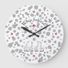 RELOJ REDONDO GRANDE ダルメシアンの気持ち2。ラージ壁時計
