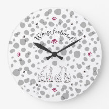 ダルメシアンの気持ち。 ラージ壁時計