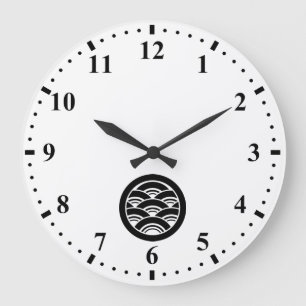 RELOJ REDONDO GRANDE 丸に青海波