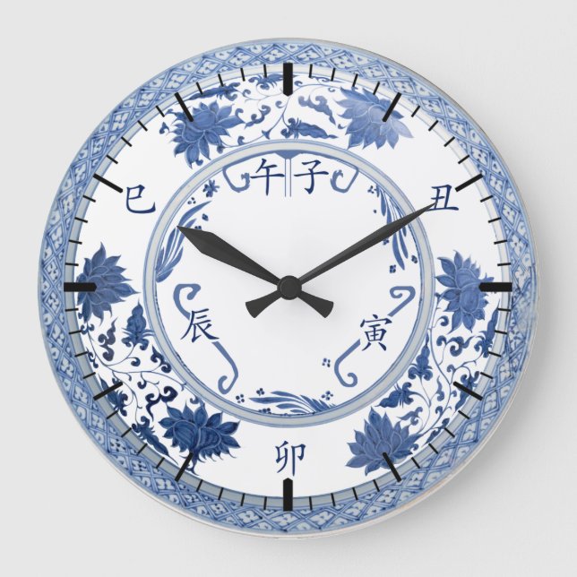 Reloj Redondo Grande 地支钟上午Traditional Chinese Di Zhi Clock (Morning) (Anverso)