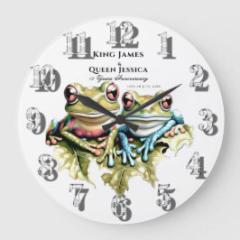 Reloj Redondo Grande 10 años Boda Aniversario Jardín Fiesta Casual