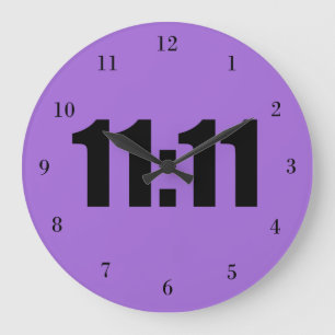 Reloj Redondo Grande 11:11 Lucky Time Purple