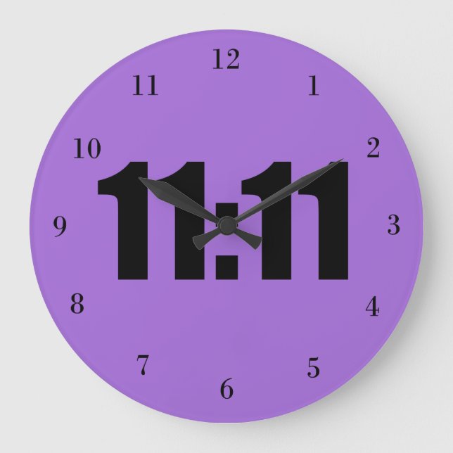 Reloj Redondo Grande 11:11 Lucky Time Purple (Anverso)