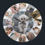 Reloj Redondo Grande 13 Collage de fotos personalizado<br><div class="desc">13 Collage de fotos  Personalized Template reloj de pared .. simplemente añada tus propias fotografías a este gran reloj de pared .. fácil de personalizar .. personalizable de plantilla de fotografía de Ricaso - perfecto regalo-ideas</div>