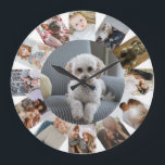 Reloj Redondo Grande 13 Collage de fotos personalizado<br><div class="desc">13 Collage de fotos  Personalized Template reloj de pared .. simplemente añada tus propias fotografías a este gran reloj de pared .. fácil de personalizar .. personalizable de plantilla de fotografía de Ricaso - perfecto regalo-ideas</div>