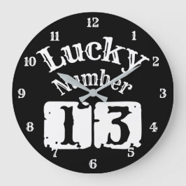 Reloj Redondo Grande 13 - Lucky Number 13 Luck