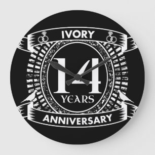 Reloj Redondo Grande 14.º aniversario boda de IVORY