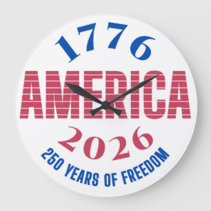 Reloj Redondo Grande 1776 AMÉRICA 2026 250 años de libertad 