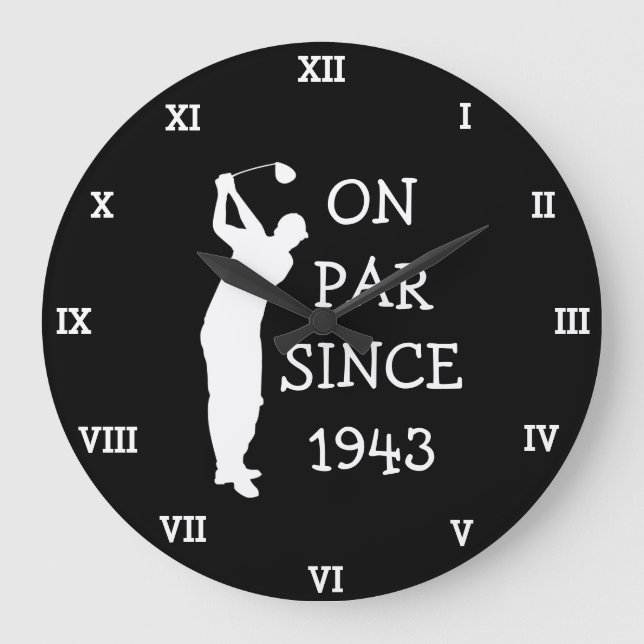 Reloj Redondo Grande 1943 Cumpleaños 80 gracioso Setenty Par (Anverso)