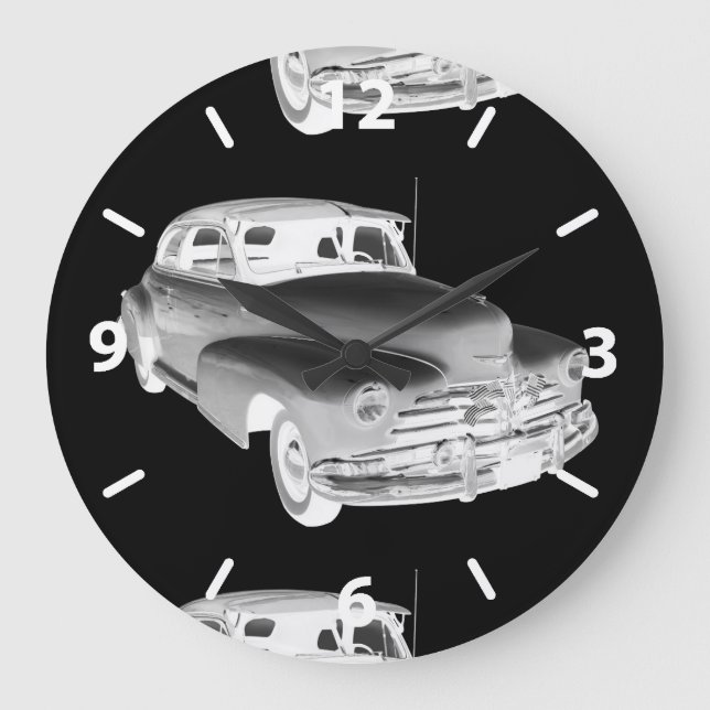 Reloj Redondo Grande 1948 Chevrolet Fleetmaster Antique Car Art (Anverso)