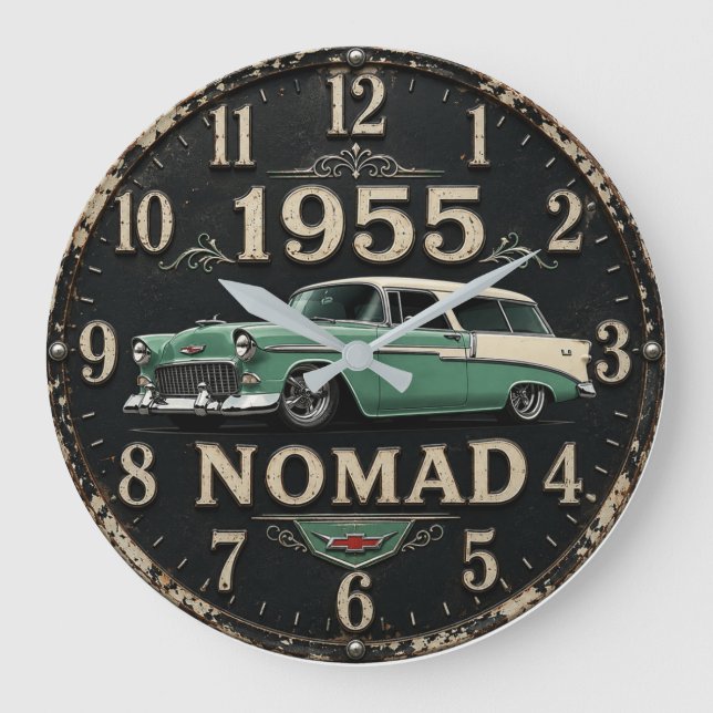 Reloj Redondo Grande 1955 Classic Car  (Anverso)