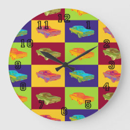 Reloj Redondo Grande 1968 Plymouth Roadrunner Muscle Car Pop Art