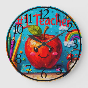 Reloj Redondo Grande #1 Ilustracion de Apreciación del Profesor