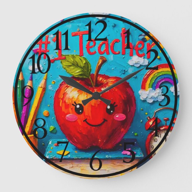 Reloj Redondo Grande #1 Ilustracion de Apreciación del Profesor (Anverso)