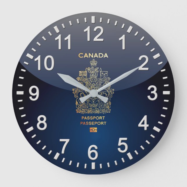 Reloj Redondo Grande [200] Cobertura de pasaporte canadiense (Anverso)