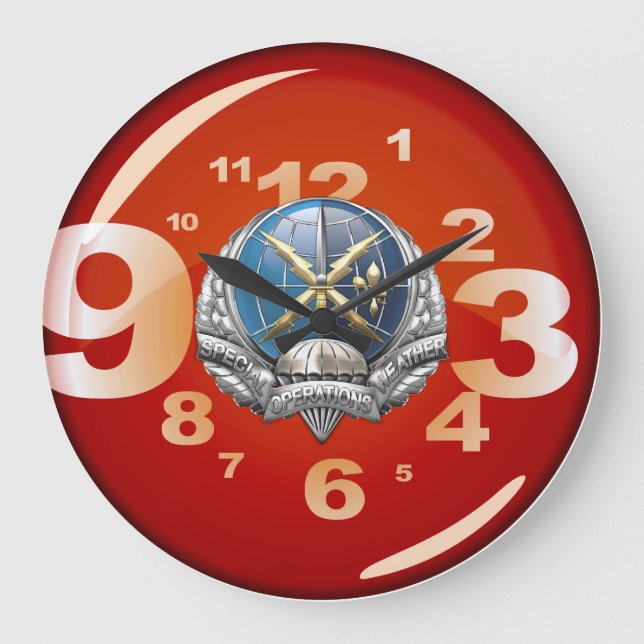 Reloj Redondo Grande [200] Emblema de SOWT (Anverso)
