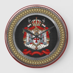 Reloj Redondo Grande [200] Escudo de armas templario de los caballeros