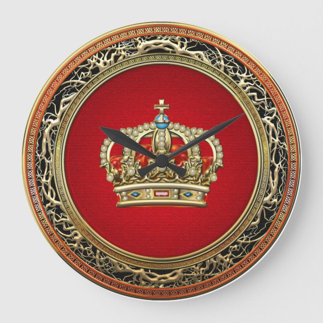 Reloj Redondo Grande [200] Príncipe-Princesa Corona Rey-Reina [Belg.Gol (Anverso)