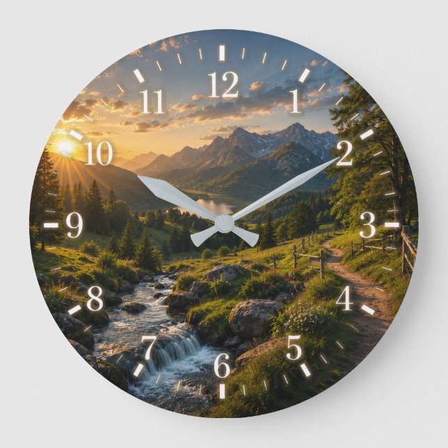 Reloj Redondo Grande 2026 Landscape Clock (Anverso)