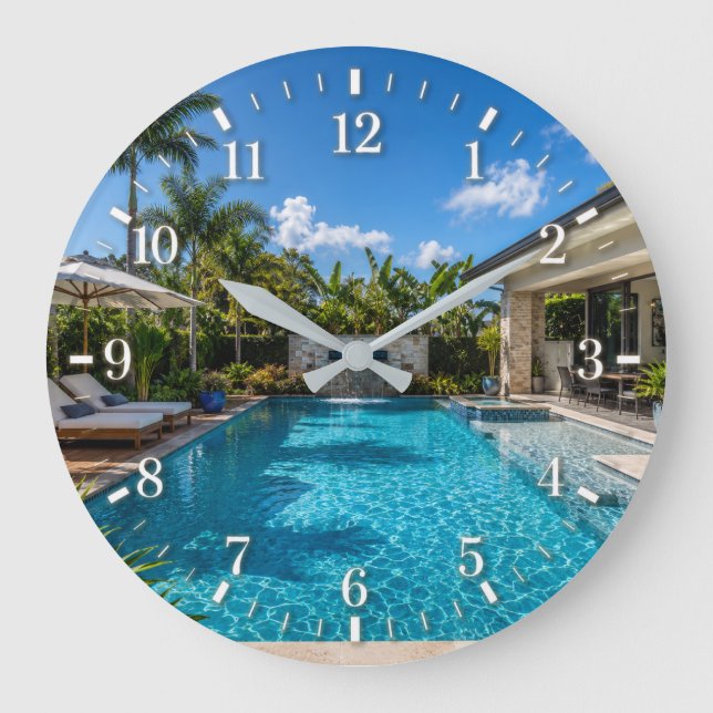 Reloj Redondo Grande 2026 Pool Clock (Anverso)